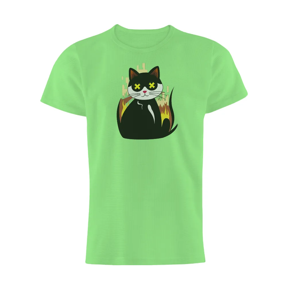 TShirt Printing: Whiskers the Cyberpunk Guardian|a lab karate cat t shirt