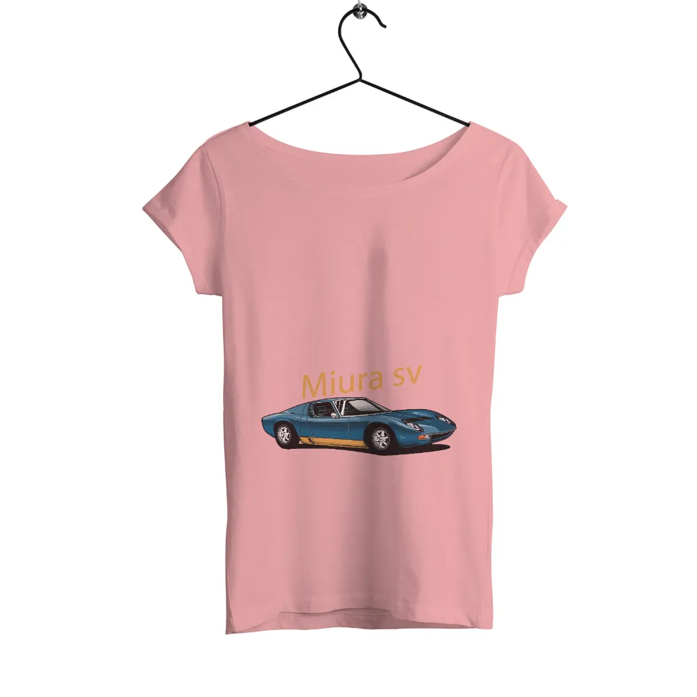 Tee Shirts Printed: Lamborghini Miura SV - Vintage Car Enthusiast|speed racer vintage shirt