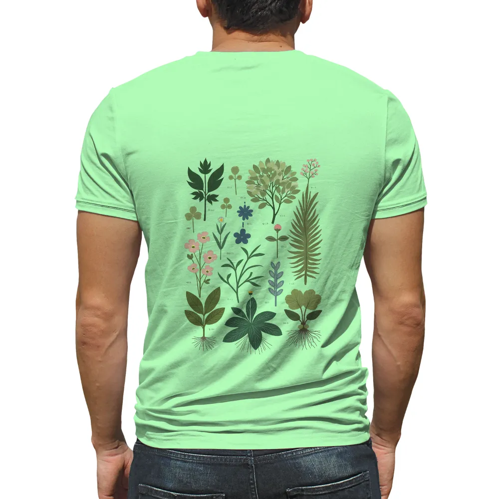 Shirts Graphic Tees: Celebrate Nature's Beauty with Artistic Plant Patterns|t shirt painting on nature