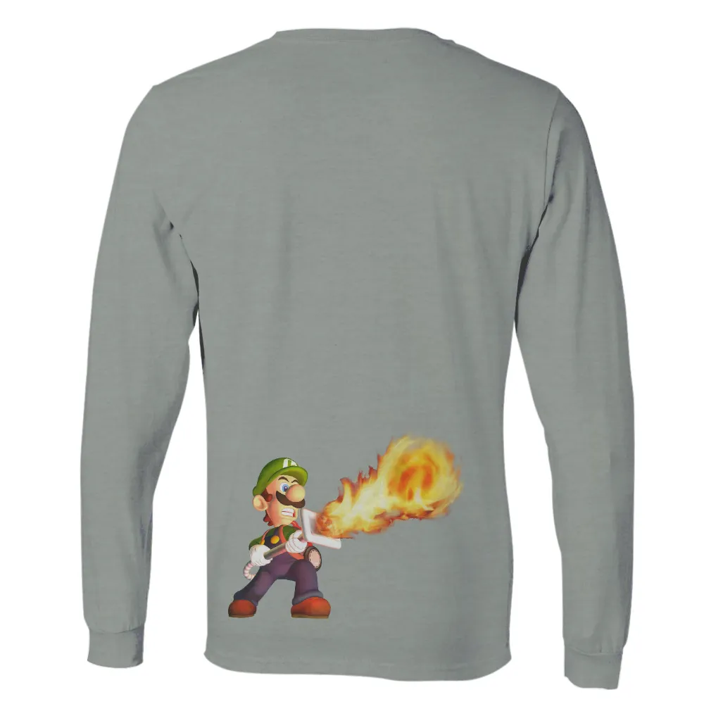 Shirts Graphic Tees: Luigi's Fiery Adventure|calgary flames capfriendly