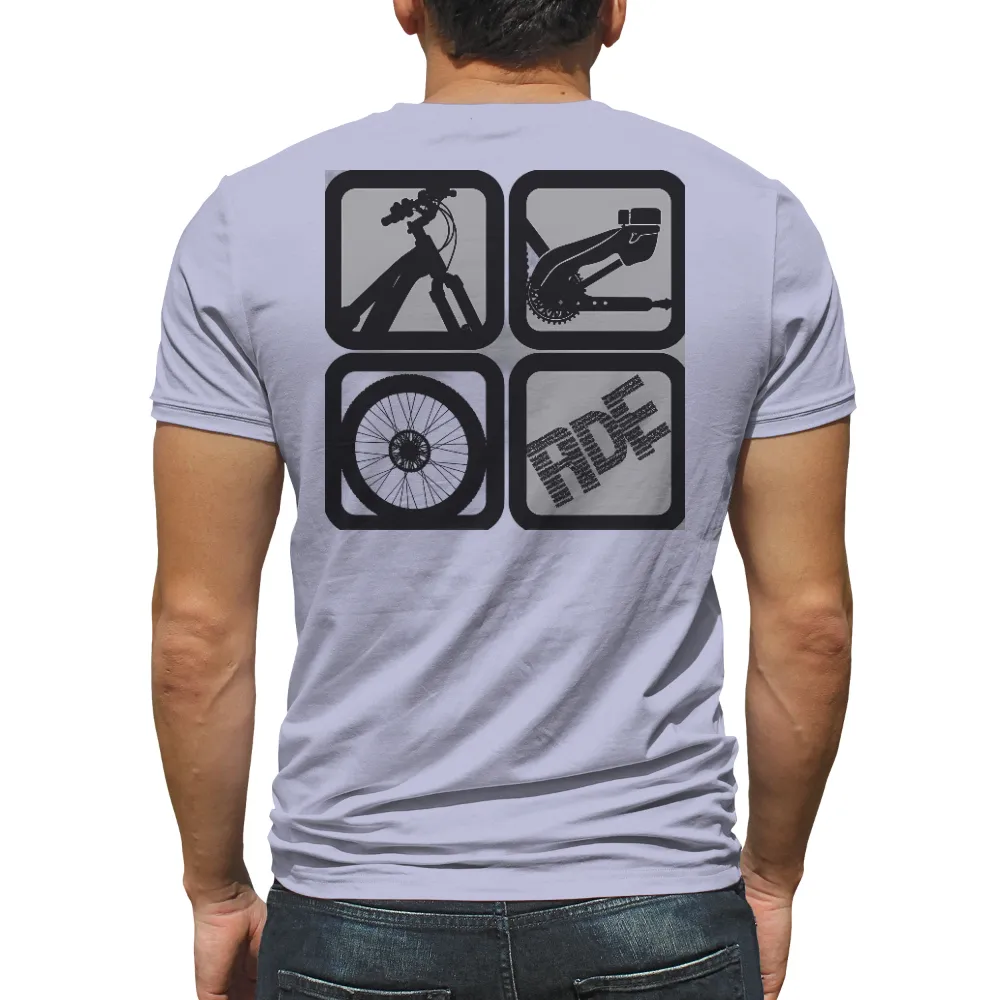 T-Shirts Design: Embrace the Spirit of Cycling with 'RIDE'| Adventure theme