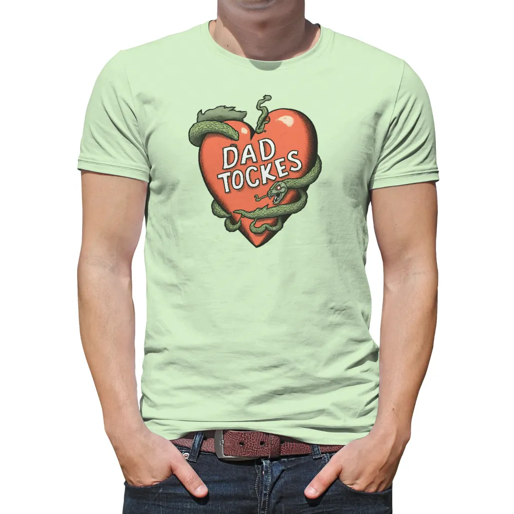 T-Shirts Pattern: Dad Tockes - A Symbol of Knowledge and Temptation| dad tockes text