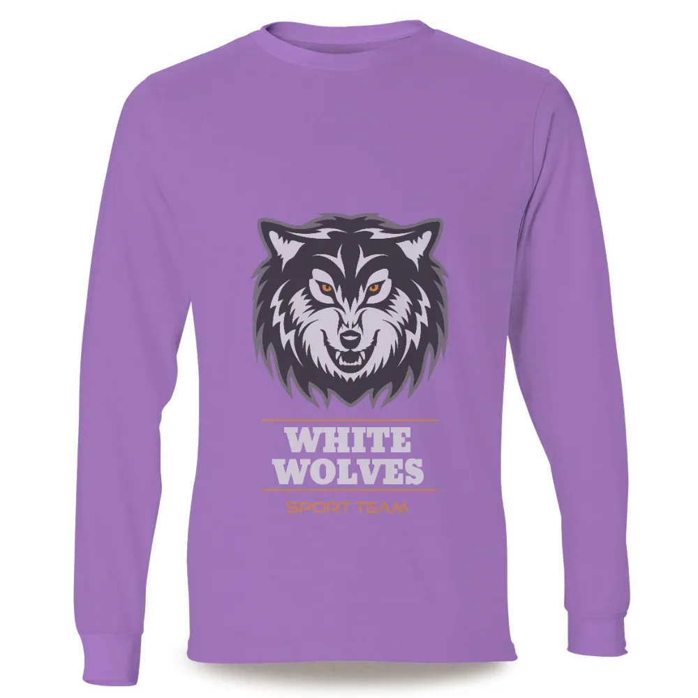 White Wolves Sport Team TShirt Printing - Bold Wolf Design|roxanne wolf cosplay shirt