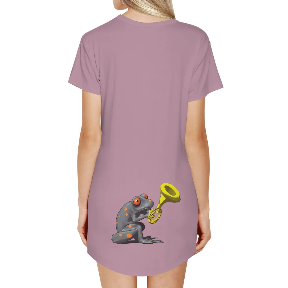 Custom T-Shirt Printing: Melody the Frog Playing Trumpet|animal crossing music fest shirt