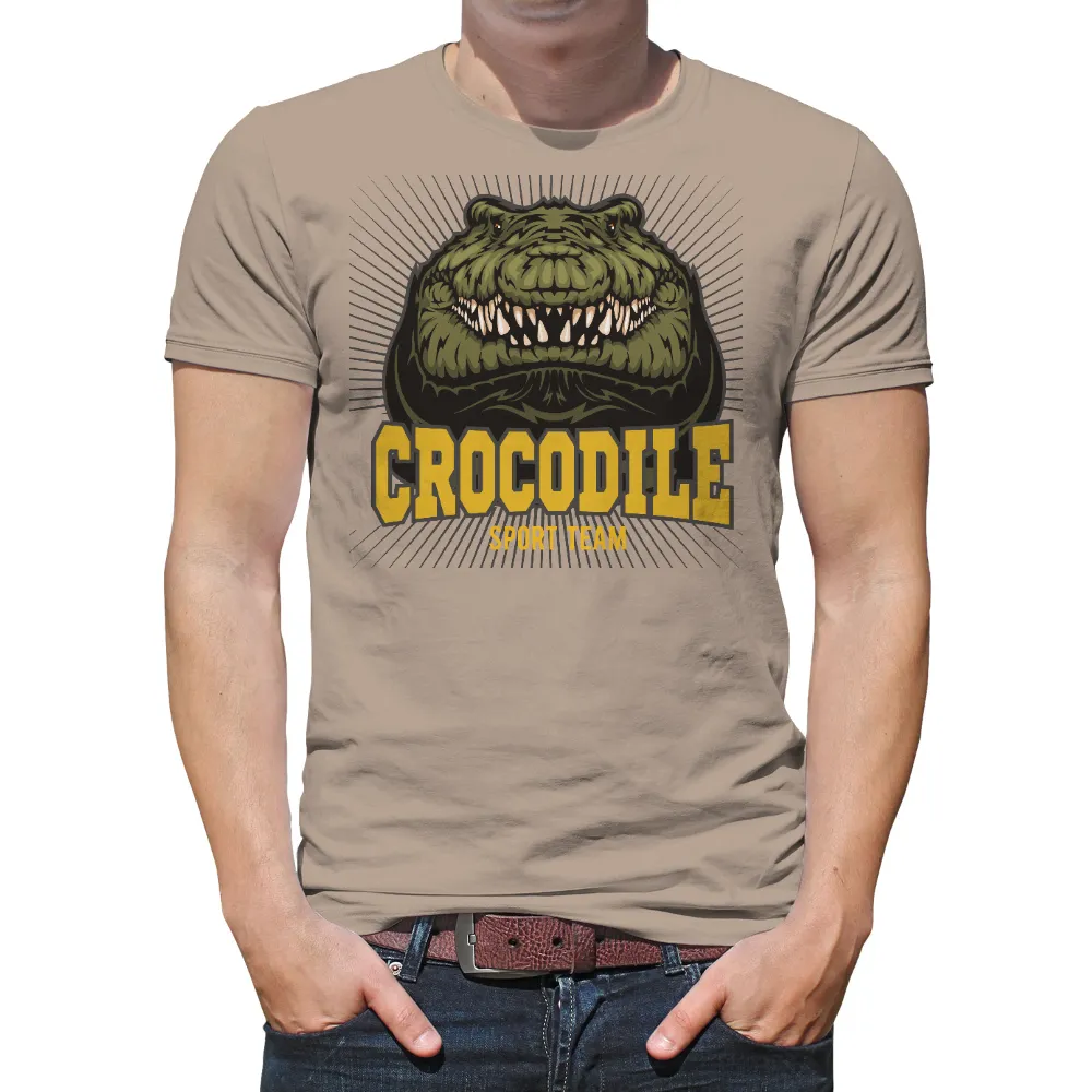 Shirts Graphic Tees: Crocodile Sport Team - Bold and Powerful Design|free black t shirt roblox