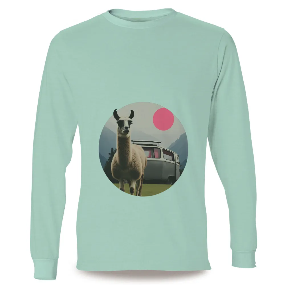 Shirts Graphic Tees: Llama Adventure in Vintage Valley|pittsburgh steelers retro t shirts