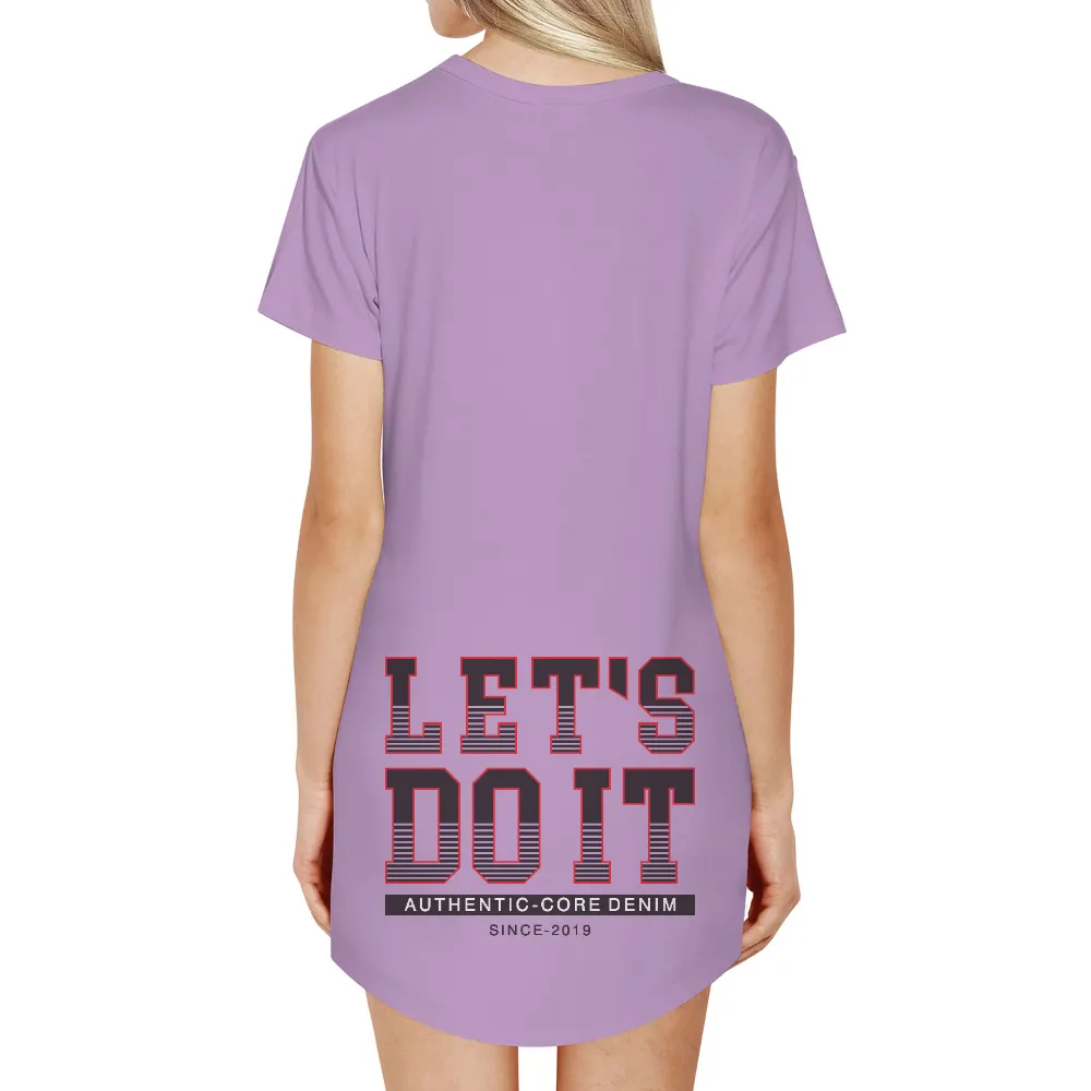 LET'S DO IT TShirt Design - Bold Motivational Sports Denim|miller lite moon vintage wash tee