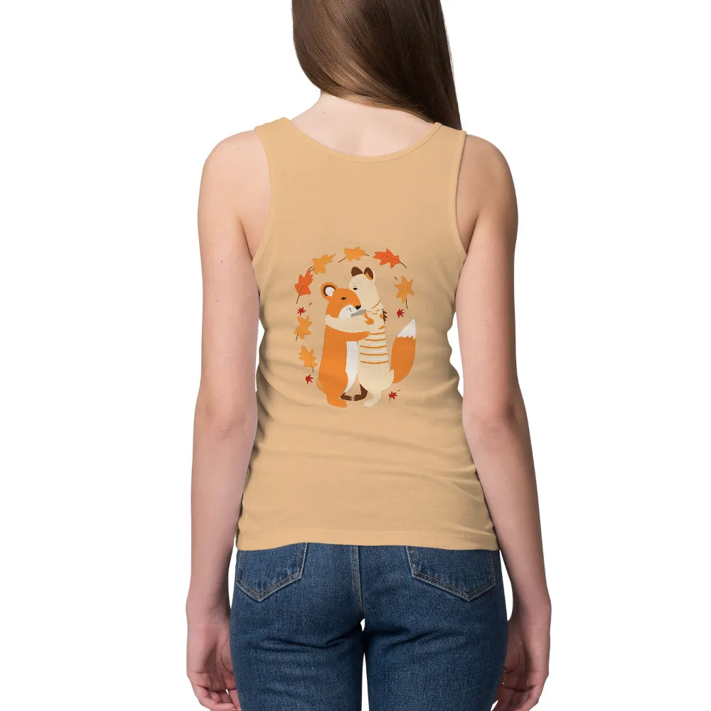 Custom Tee Shirts: Foxes Embrace in Autumn - Love and Comfort|my circle shrank but my money gru shirt