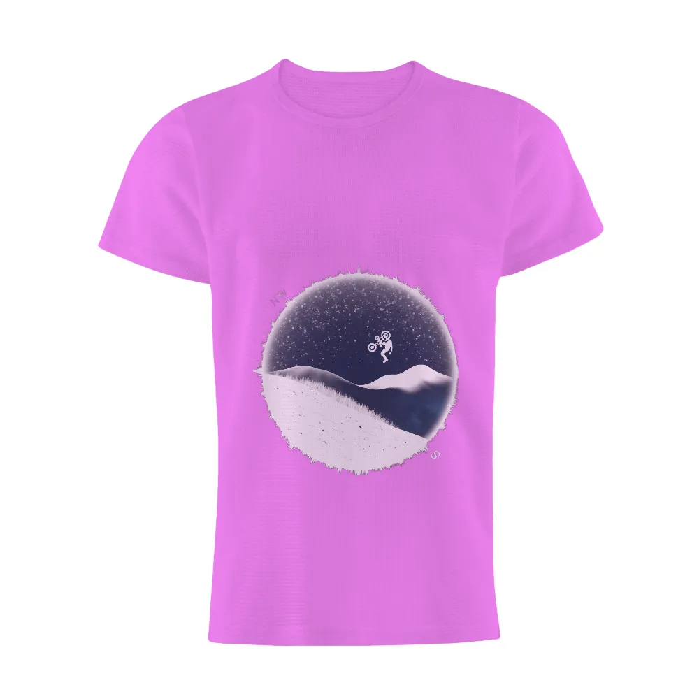 Custom Tee Shirts: Luna's Cosmic Adventure - Astronaut BMX Night Sky|orlando magic winning streak t shirts