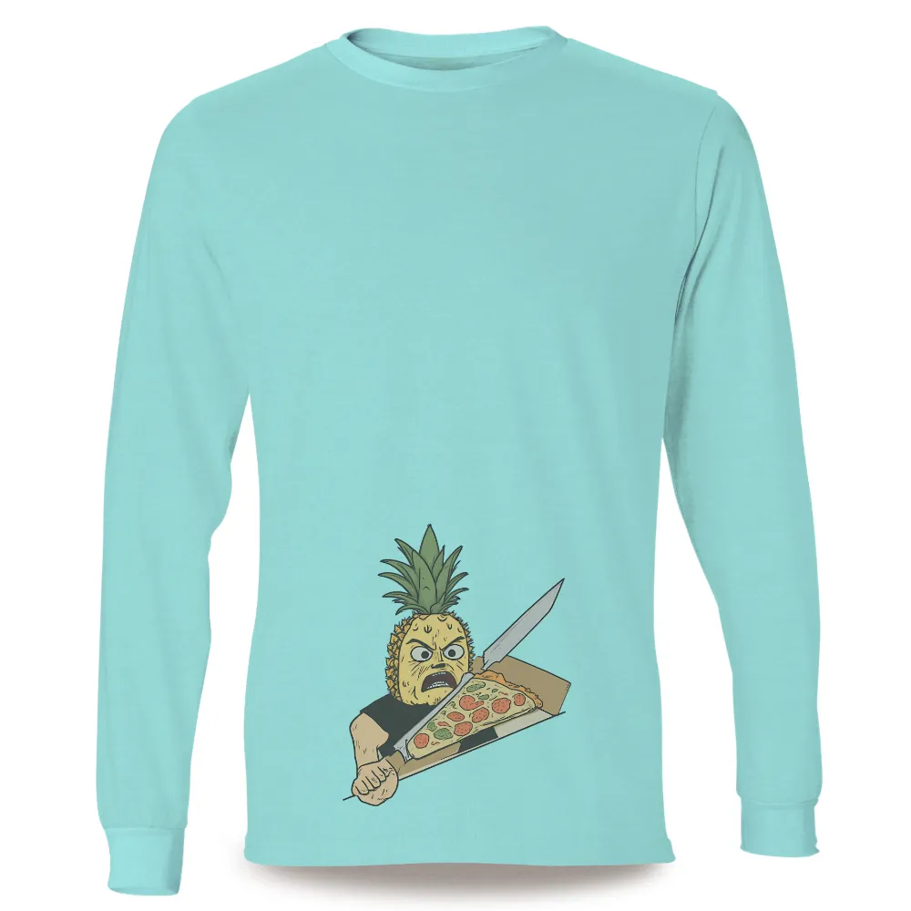 Pineapple Killer: Horror Meets Humor in Shirts Graphic Tees| Exaggerated features