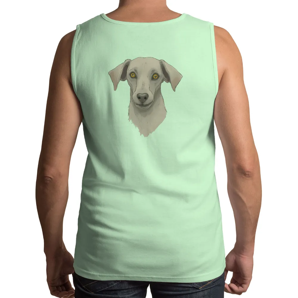 Custom T-Shirt Printing: Expressive Dog Design | Unconditional Love & Loyalty| Soft lines on dog illustration