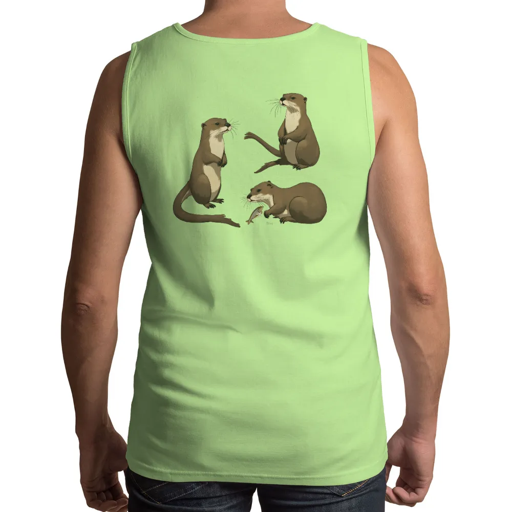 Custom T-Shirt Printing: Otter Guardians - Artistic Wildlife Design|thanksgiving 2022 family shirts