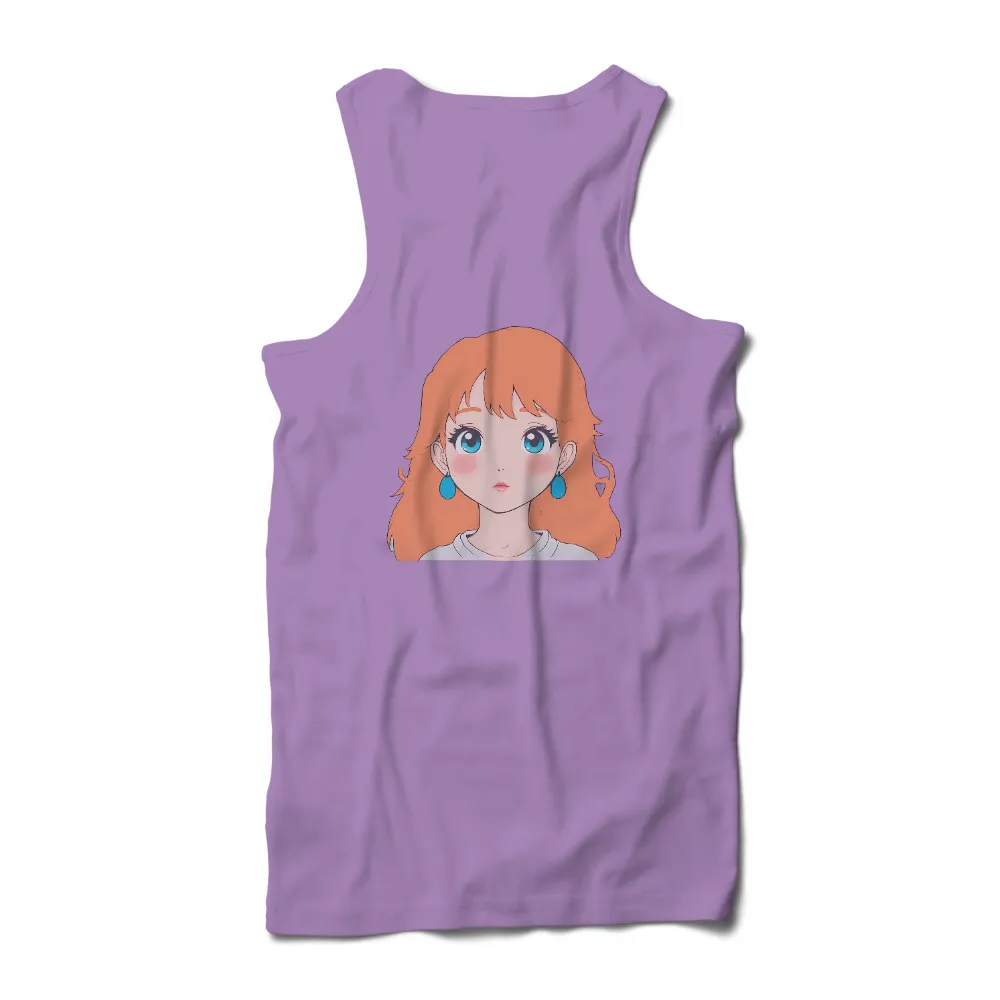 T-Shirts Pattern: Vibrant Orange Hair and Blue Eyes - Anime Style|youth astros world series shirt