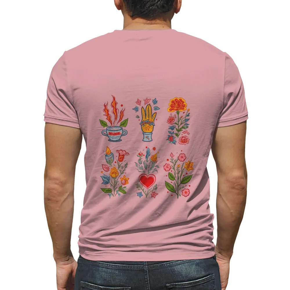 T-Shirt Printing: Embrace Life's Warmth and Beauty| large flower