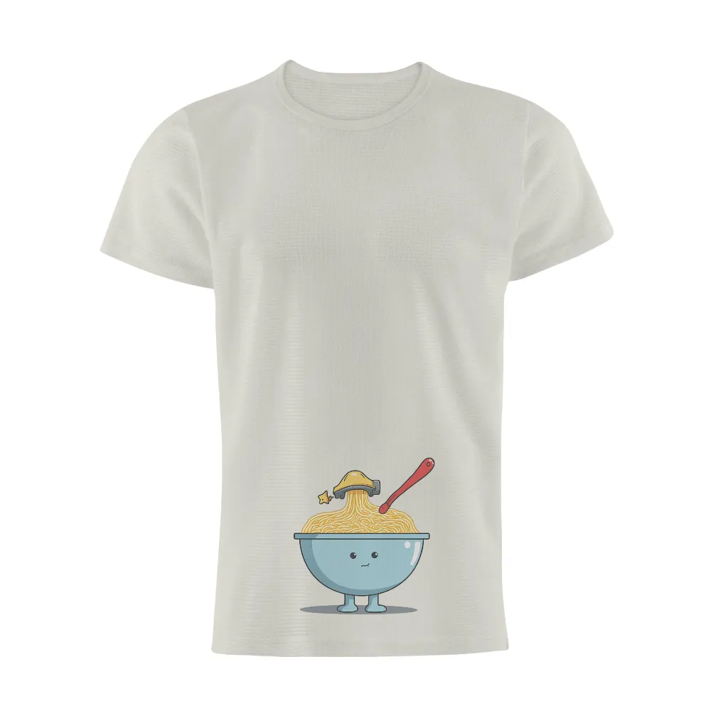 Shirts Graphic Tees: Whimsical Construction Worker Noodle Bowl|fluorescent construction t shirts