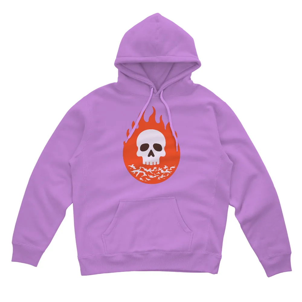 Graphic Design: Fire and Death - Skull and Flames|roblox hell fire t shirt