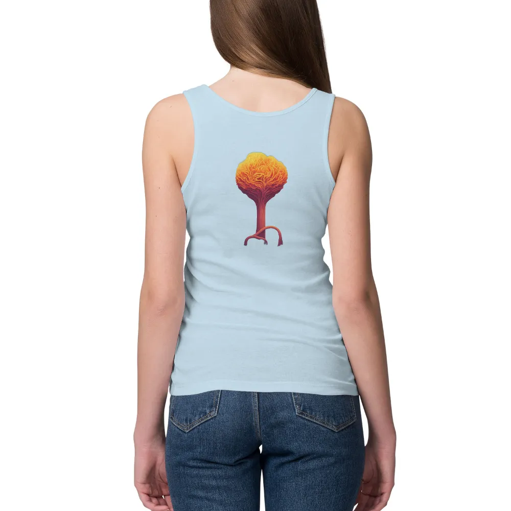 Customized Tee Shirts: Fiery Tree of Strength and Resilience|roblox hell fire t shirt