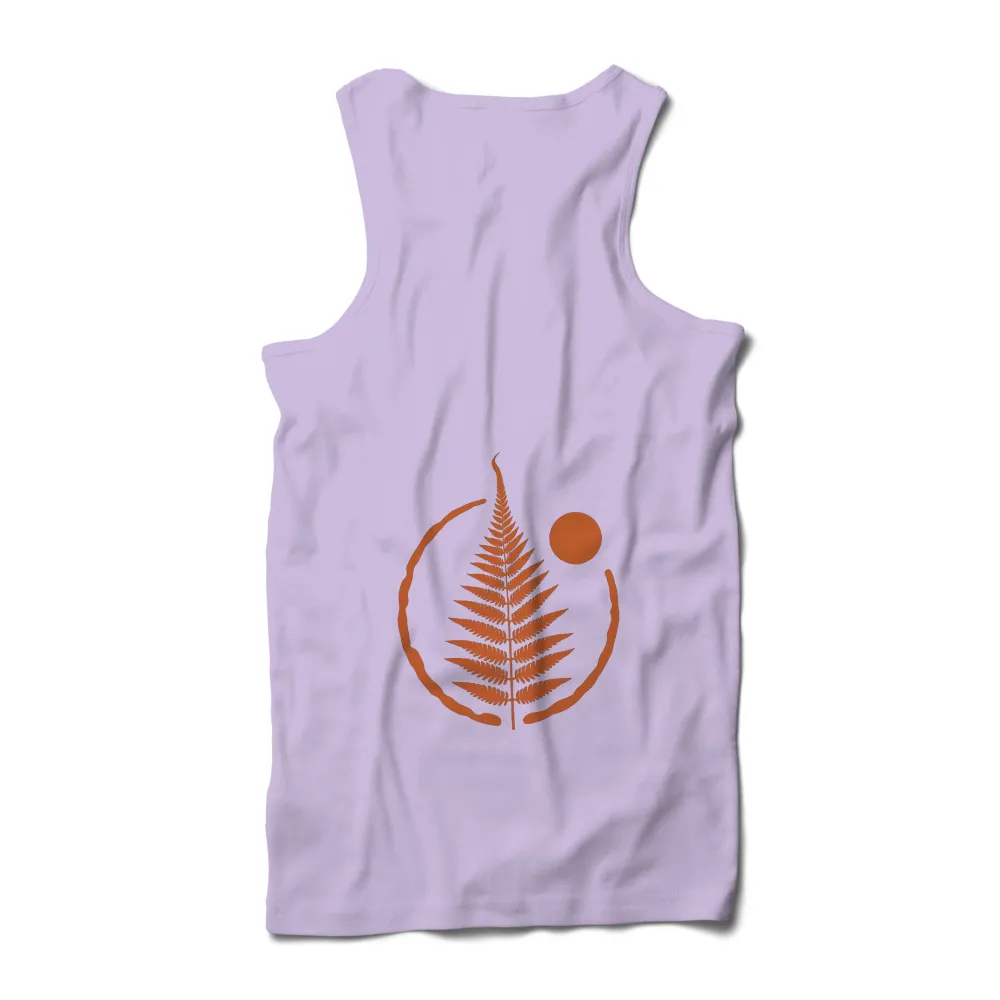 T-Shirts Custom: Embrace Nature's Harmony with Orange Fern and Bright Sun| nature harmony