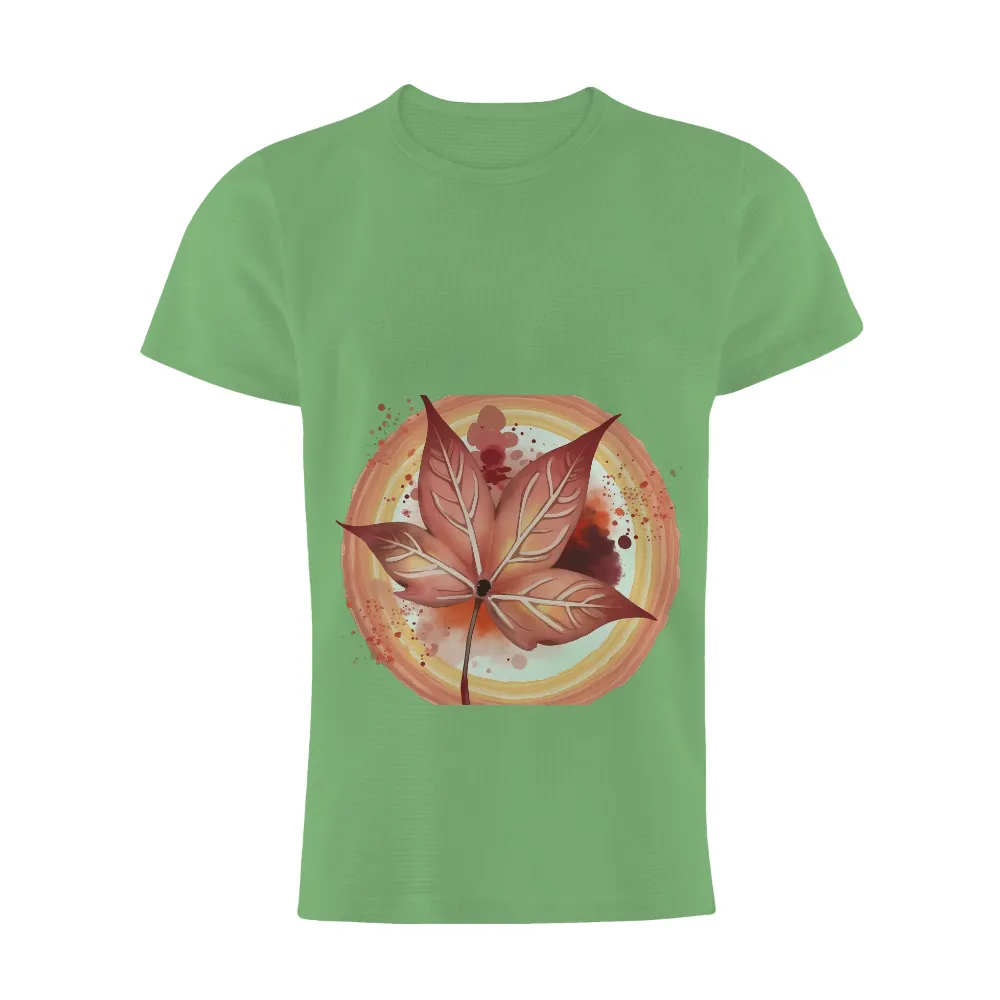 T-Shirts Pattern: Nature's Glow - Leaf Design|tom nook leaf shirt