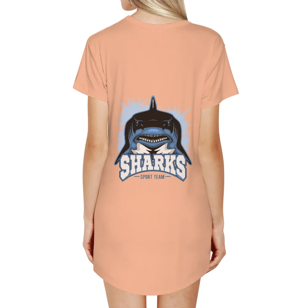 Sharks Sport Team T-Shirt Design: Bold and Fierce|shark rainbow shirt