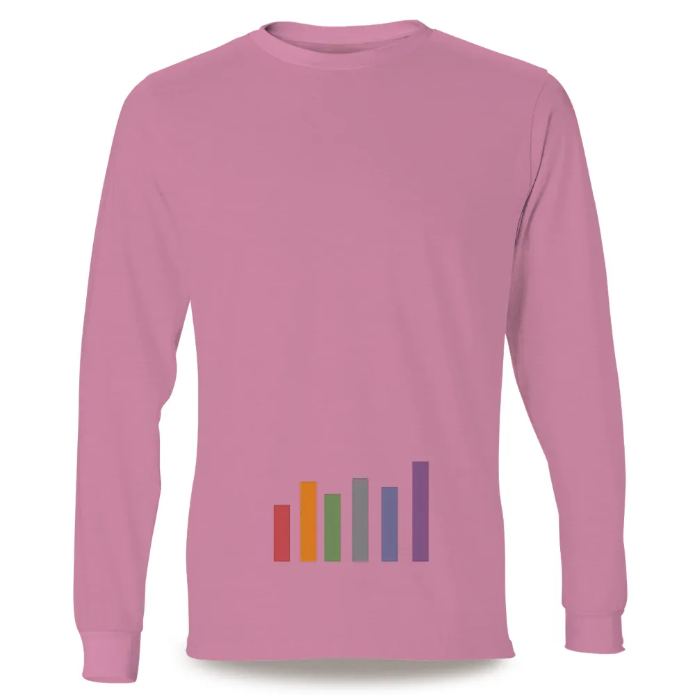 Custom Design Printing: Vibrant Life Journey with Colorful Vertical Bars|harmony day t shirts best and less