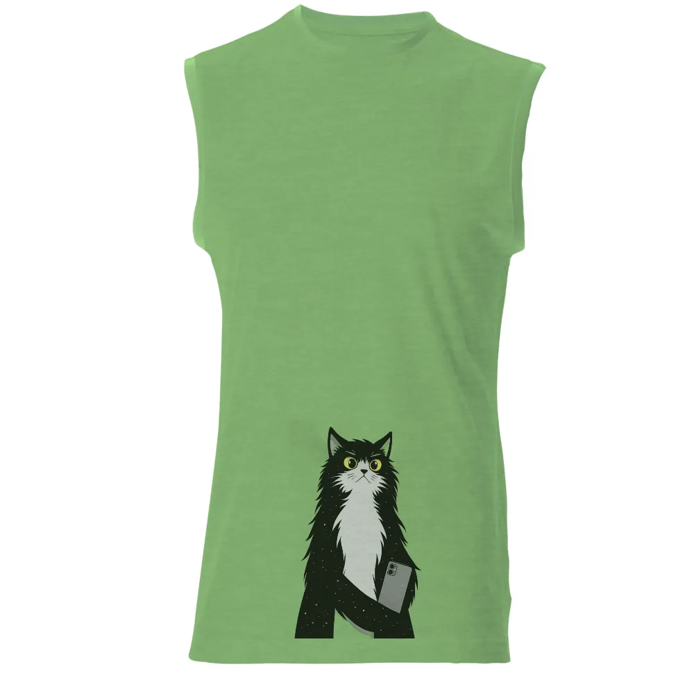 TShirt Printing: Luna, Guardian of the Digital Realm|cat easter shirt