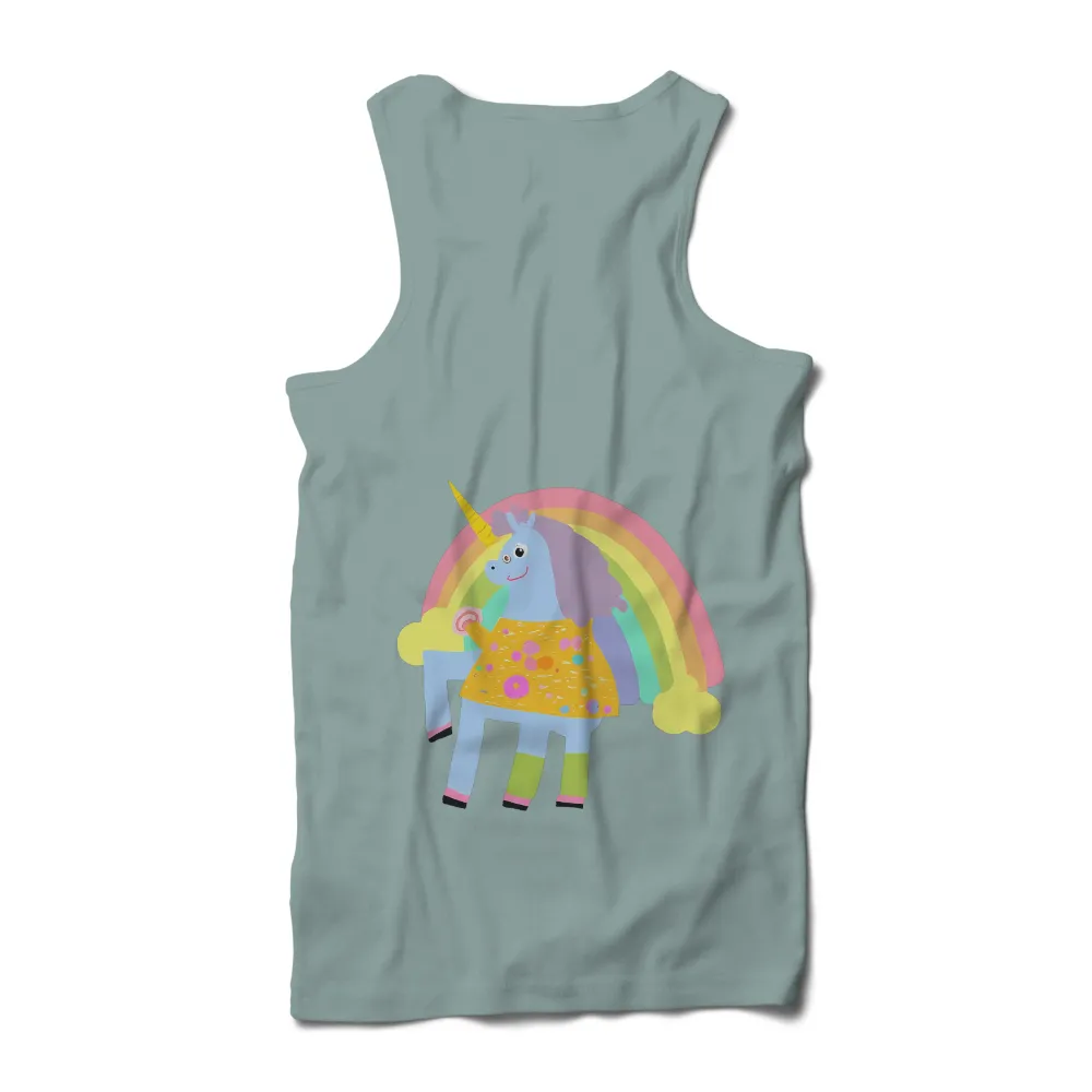 Graphic Tees: Luna the Unicorn in a Rainbow Dress|beto rainbow shirt