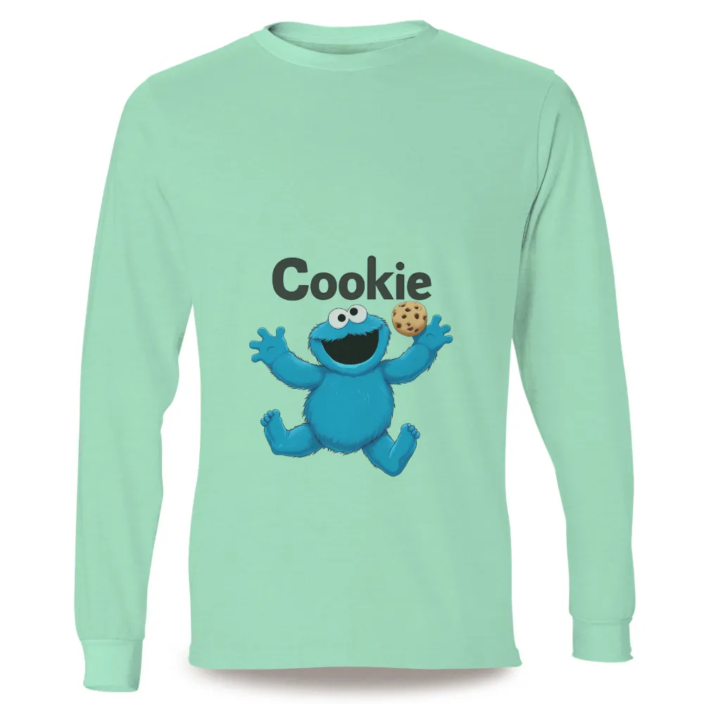 T-Shirt Printing: Blue Monster Cookie Joy|a fun thing to do in the morning shirt