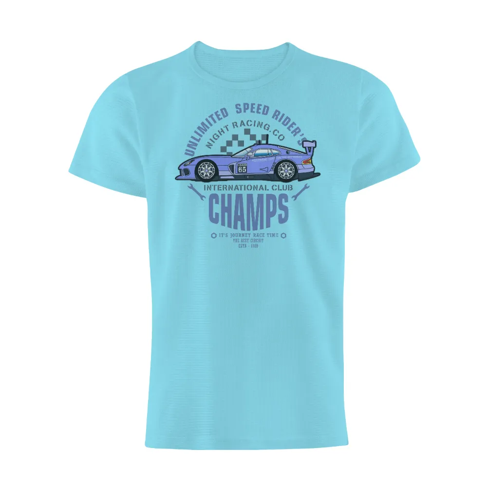 T-Shirt Printing: Blue Viper - Unlimited Speed Riders International Club Champs|speed o sound sonic shirt