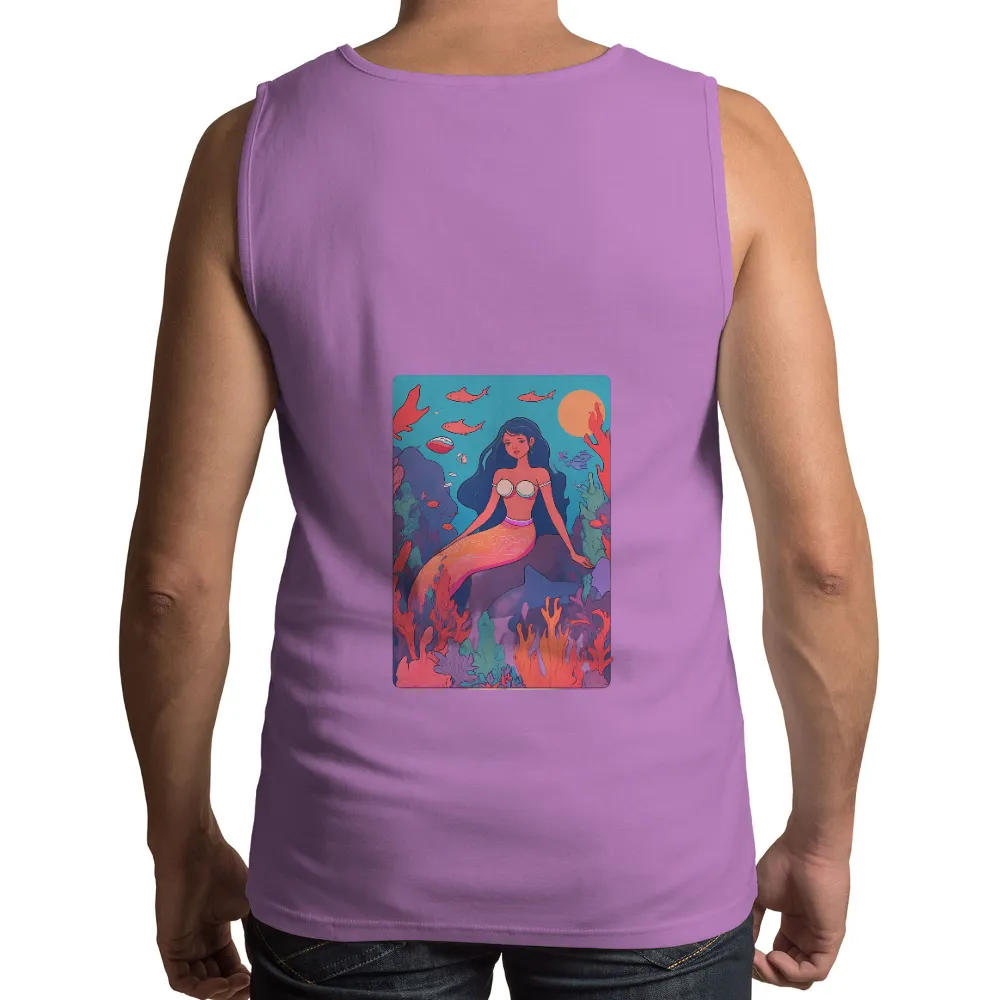 TShirt Design: Mermaid Guardian of the Coral Reefs|women's running shirts sun protection