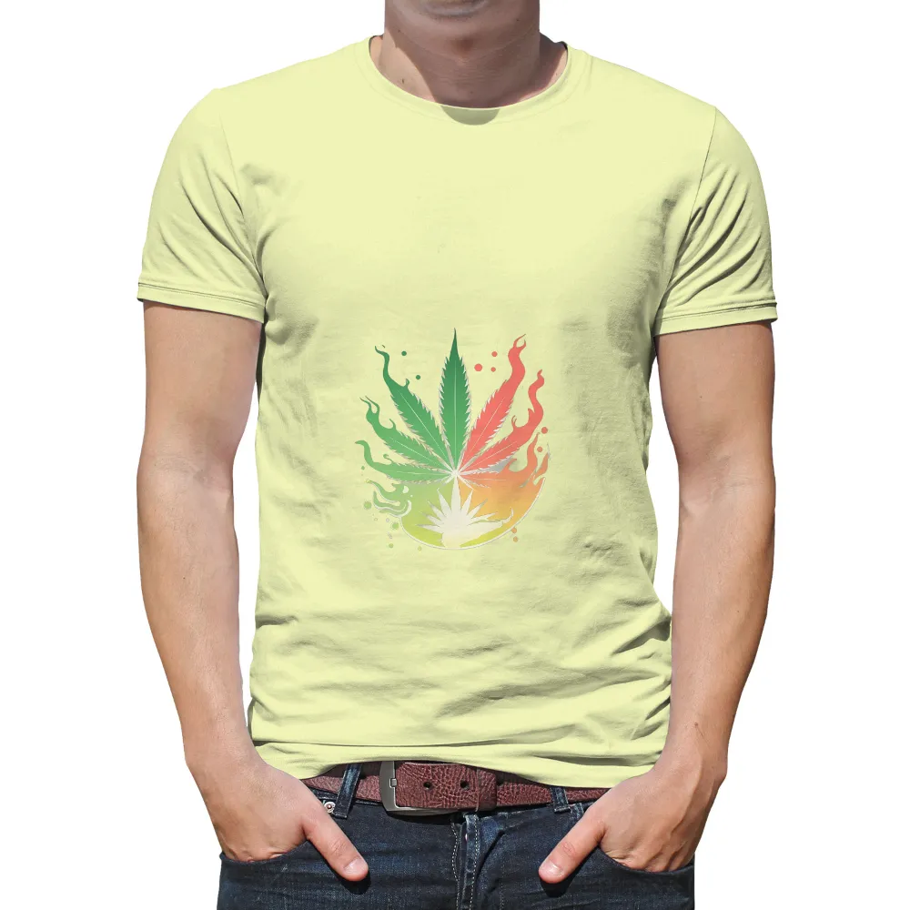 Flame Leaf T-Shirt Printing: Nature Meets Fire|flame shirt animal crossing