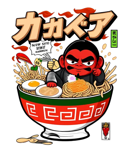 Customized Tee Shirts: Ramen Lover's Delight | Anime Character Design