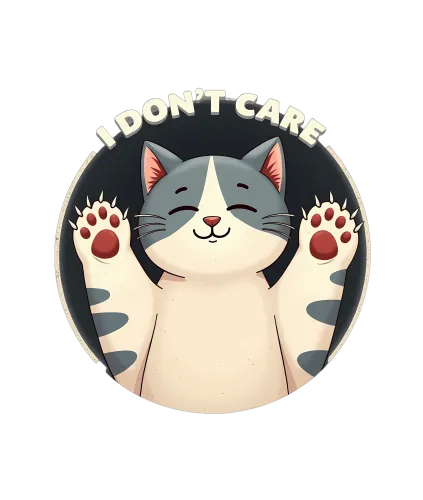 I Don't Care Cat T-Shirt Printing: Relax and Enjoy Life