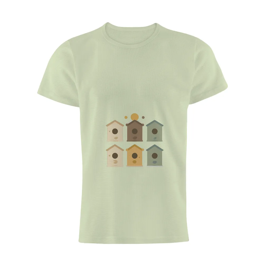 Charming Pastel-Colored Birdhouses Graphic Design|guardians of the garden shirt