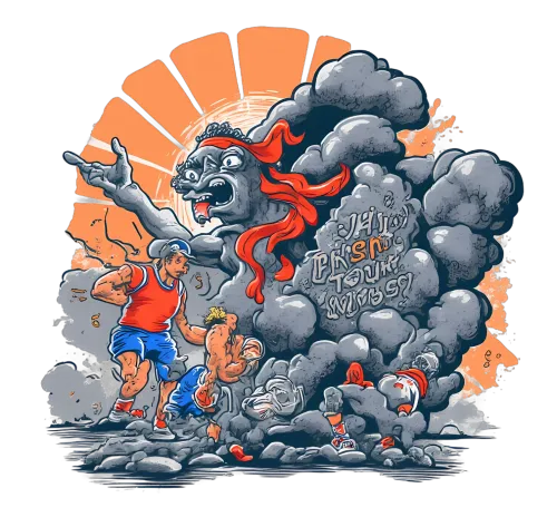 Graphic Tees: Sports and Pop Culture Clash - Cloud Monster Basketball