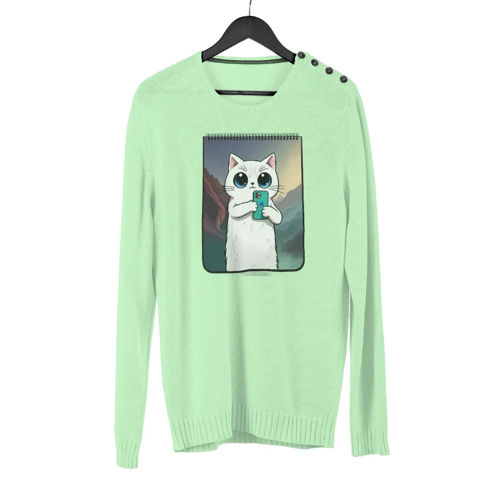 T-Shirts Design: Whiskers' Tech Adventure - Funny & Whimsical Cat Art|t shirt roblox cat