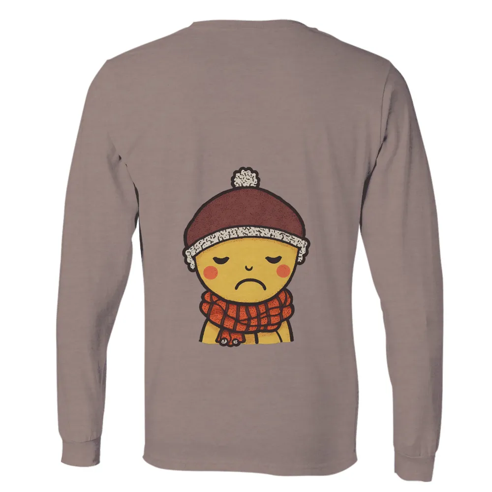 TShirt Printing: Winter Warmth - Sad Milo with Beanie and Scarf|squirrel winter shirt