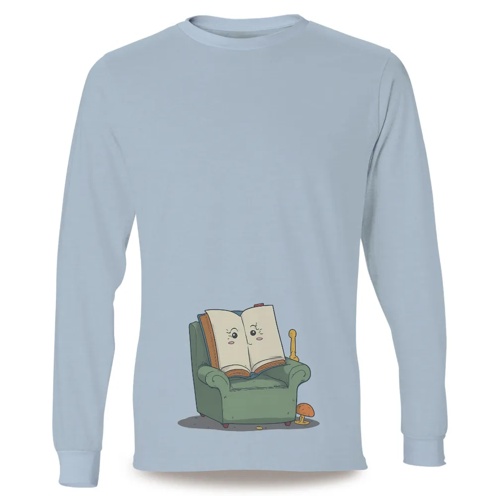 T-Shirts Design: Whimsical Book Adventures | Life Theme|Whimsical book with eyes