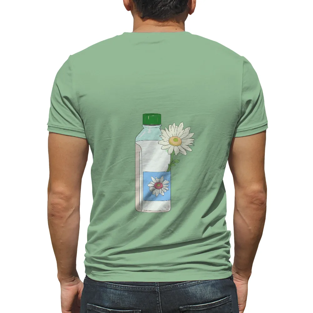 Tee Shirts Printed | Milk Bottle & Daisy - Life Theme Tees| simple life design