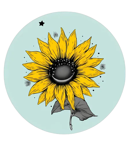 TShirt Printing: Celestial Sunflower - Hope and Resilience