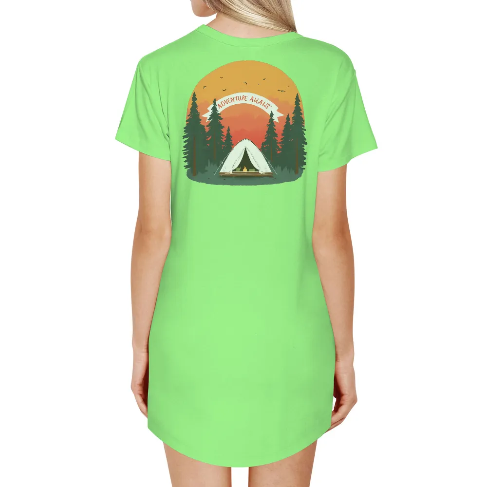 Tee Shirts Printed: Adventure Awaits - Camping Under the Stars|adventure time shirt sex