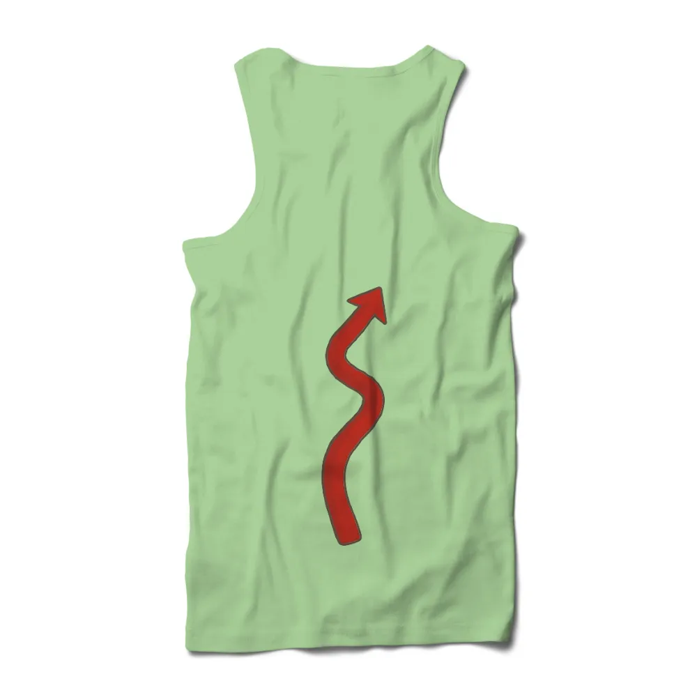 T-Shirts Pattern: Journey Through Life's Challenges|vibrant red arrow