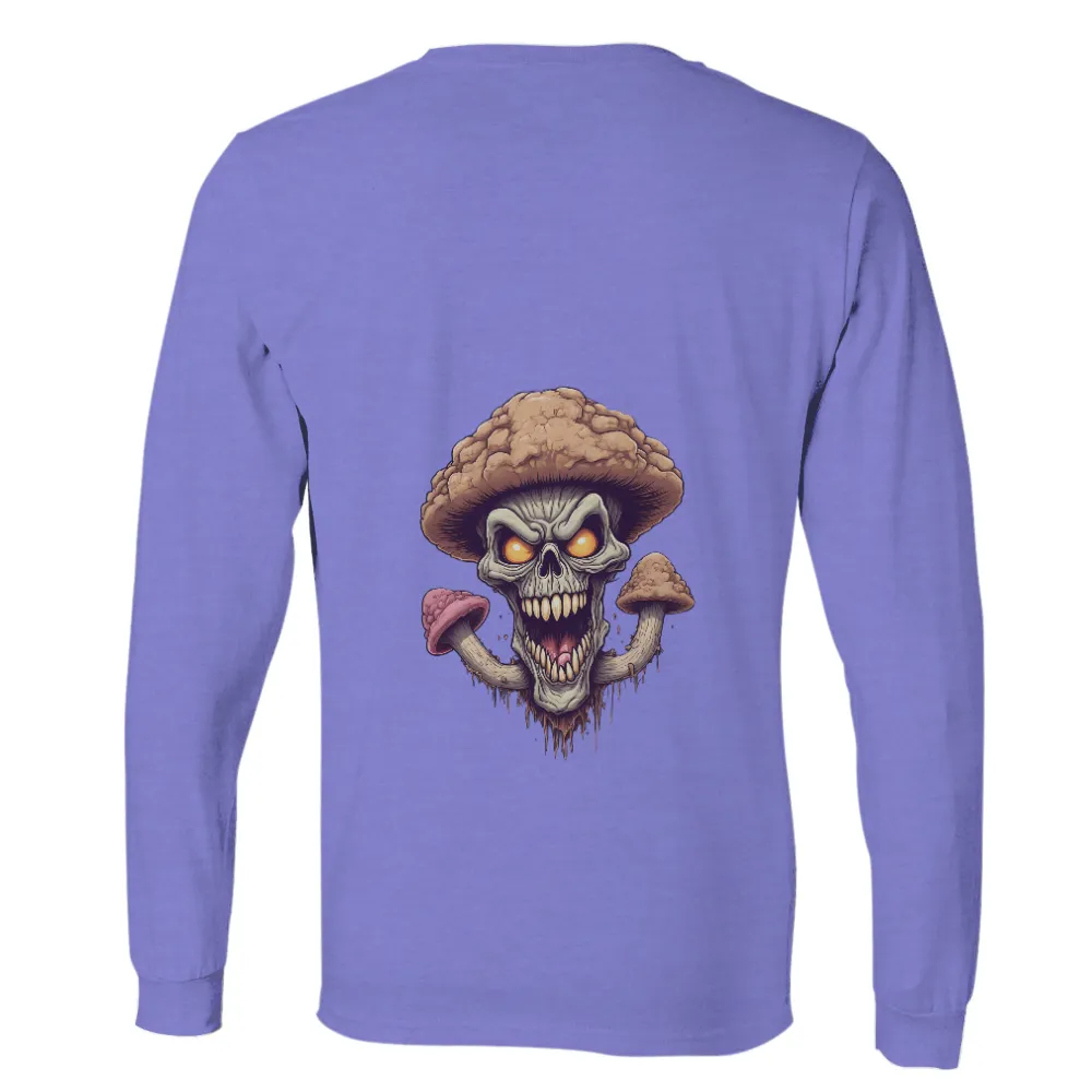 Graphic Tees: Mushroom Guardian - Artistic Designs| Sharp teeth and mushroom hat