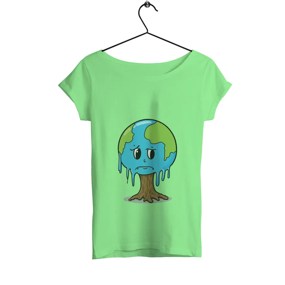 Custom Tee Shirts: Earth Melting - A Call to Save Our Planet|earth day 2022 tshirt