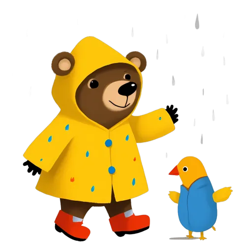 Customized Tee Shirts: Friendship in the Rain - Benny and Breezy