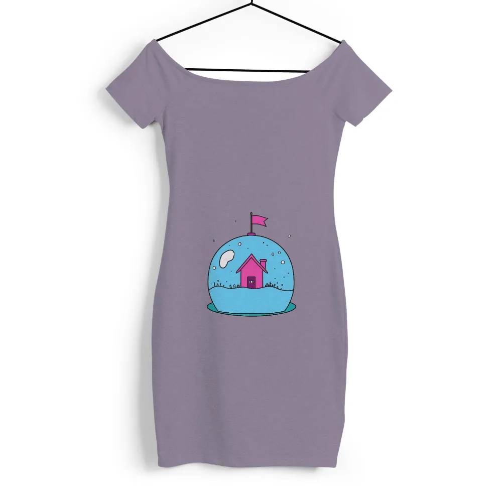 Snow Globe House: A Symbol of Warmth and Hope - T-Shirt Printing|bleach dye comfort colors