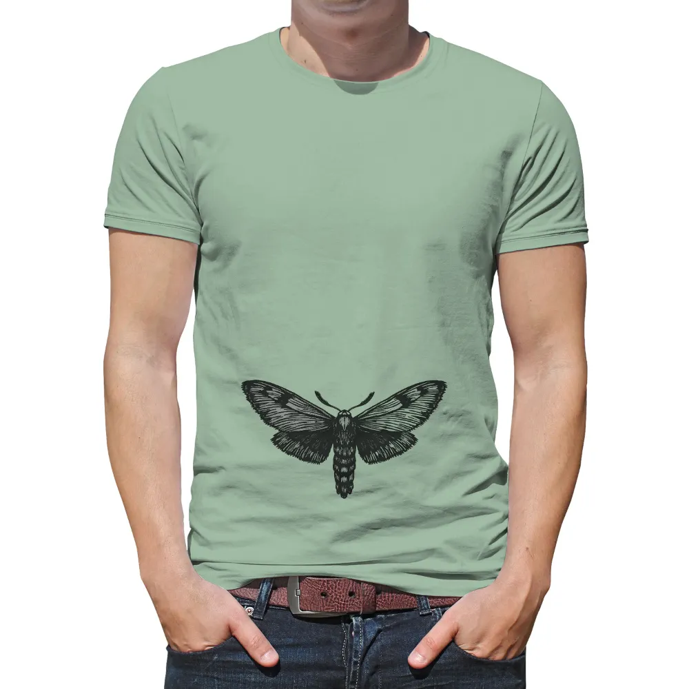 T-Shirts Design: Luna Moth - Symbol of Transformation and Rebirth|playboy night out camp shirt