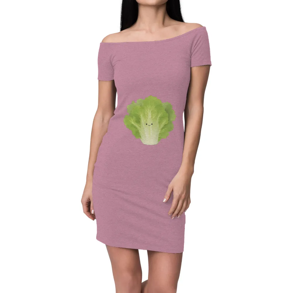 TShirt Printing: Happy Lettuce - Cheerful Nature Design|bleach on neon green shirt