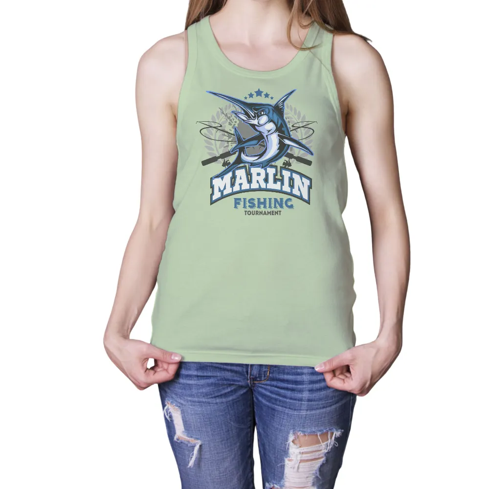 Graphic Tees: Marlin Fishing Tournament - Strength and Honor|fourth of july fishing shirts