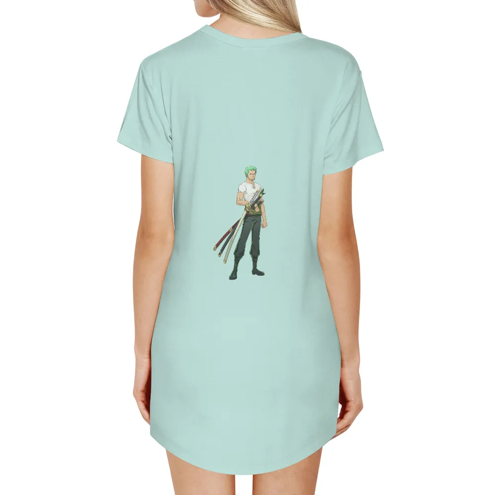 Zoro T-Shirts Design: Strength and Determination|bonney drying her shirt one piece